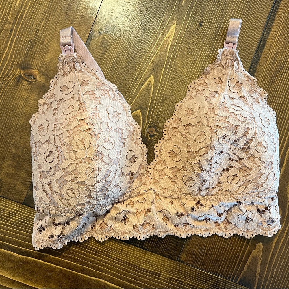 Lace Bralette - Light Blush Pink
